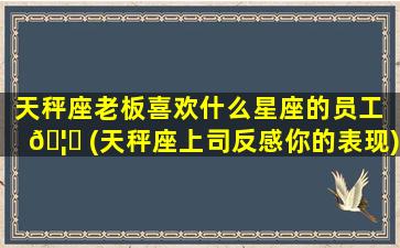 天秤座老板喜欢什么星座的员工 🦋 (天秤座上司反感你的表现)
